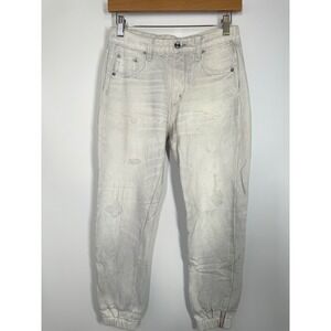 Rag & Bone Miramar Terry Jogger Pants Looks Like Distressed Jeans Women's Size S